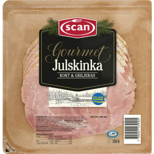 Julskinka Skivad Gourmet Kokt & Griljerad 130g Scan