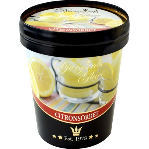 Glass Citronsorbet Laktosfri 500ml Djurgårds Glace