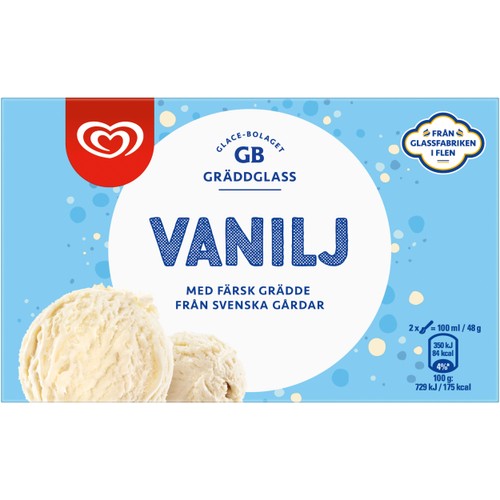 Glass Vanilj 500ml GB Gräddglass