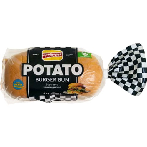 Hamburgerbröd Potato Burger bun 280g Korvbrödsbagarn