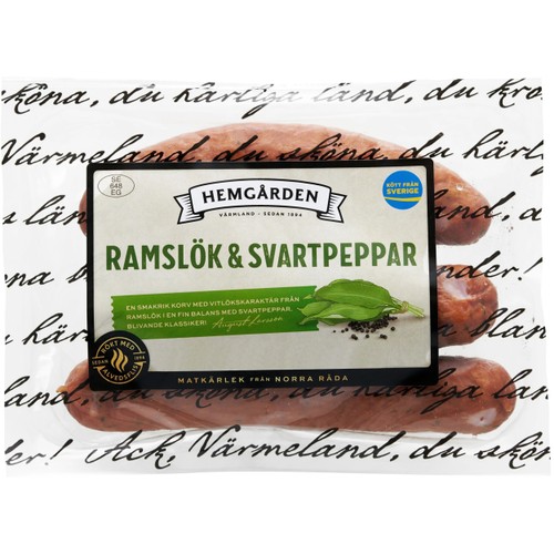 Korv Ramslök & Svartpeppar 270g Hemgården