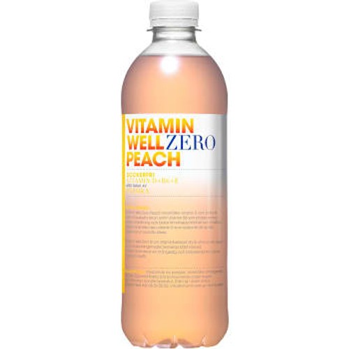 Vitamindryck Zero Peach 50cl Vitamin Well