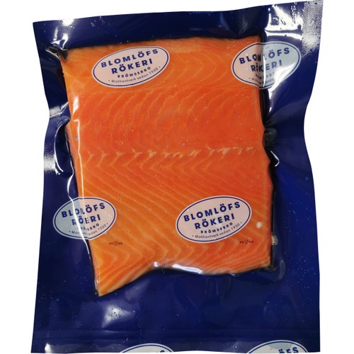 Kallrökt lax i bit ca 400g Blomlöfs Rökeri