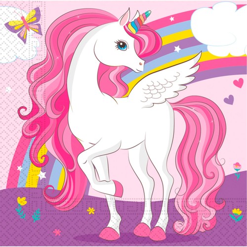 Servett Unicorn 33cm 20-p Decorata Party