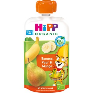 Smoothie Hippis Banan & päron 4m Ekologisk 100g HiPP