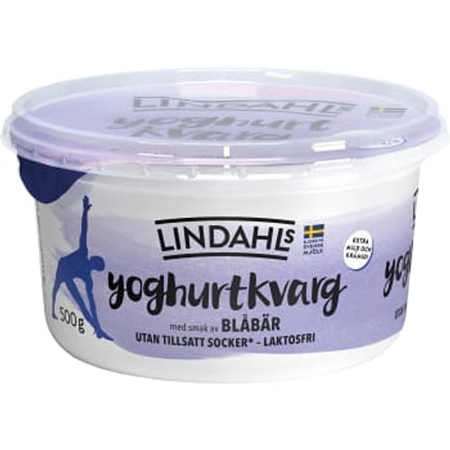 Yoghurtkvarg Blåbär laktosfri 500g Lindahls