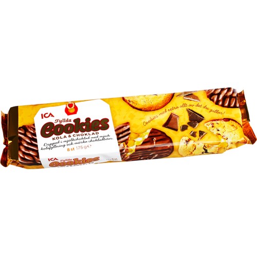 Fyllda cookies Kola & choklad 175g ICA