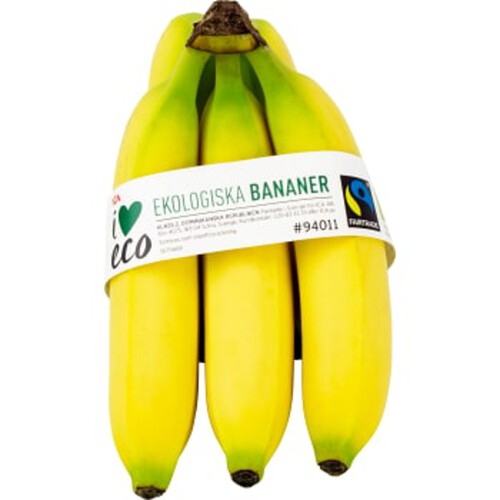 Banan i klase Ekologisk ca 765g Klass 1 ICA I love eco