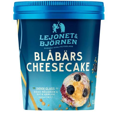 Glass Blåbärscheesecake 500ml Lejonet & Björnen