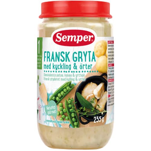 Fransk gryta med kyckling & örter 1år 235g Semper