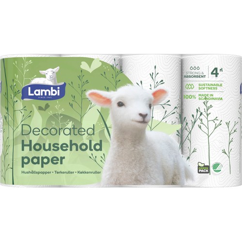 Hushållspapper Dekor 4-p Lambi