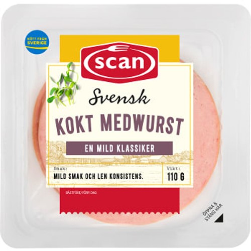 Medwurst Kokt Skivad 110g Scan
