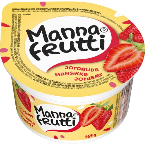 Mellanmål Jordgubb 165g Mannafrutti