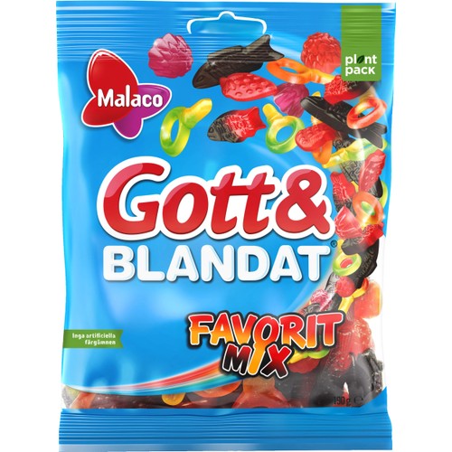 Godis Gott & Blandat favorit mix 190g Malaco