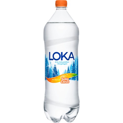 Vatten Kolsyrad Solig Citrus 1,5l Loka