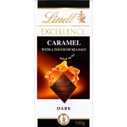 Chokladkaka EXCELLENCE Karamell Havssalt Mörk 100g Lindt
