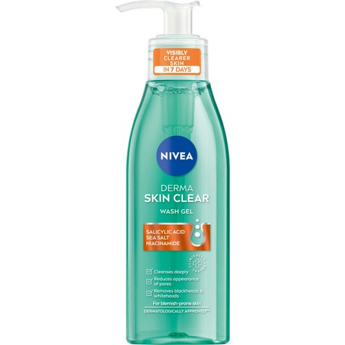 Ansiktsrengöring Derma Skin Clear Wash Gel 150ml Nivea