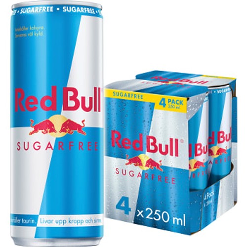 Energidryck Sockerfri 250ml 4-p Red Bull 