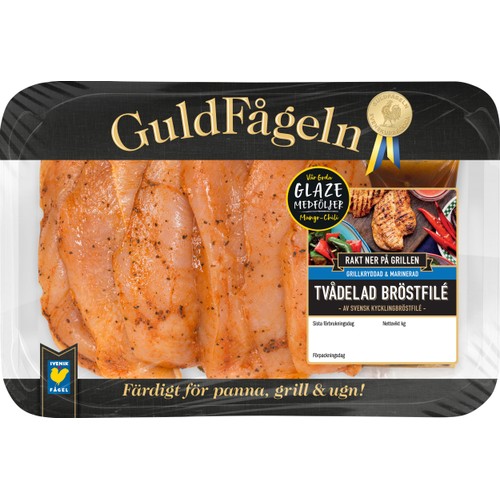 Marinerad tvådelad kycklingfilé grillkryddad ca900g Guldfågeln