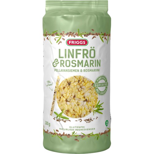 Riskakor Linfrö & rosmarin Glutenfri 130g Friggs