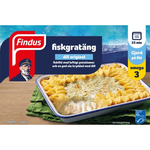 Fiskgratäng Dill Fryst 600g Findus