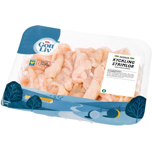 Kycklingbröststrimlor 600g ICA Gott Liv