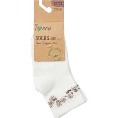 Socka Osby djur grön 22/24 ICA I love eco