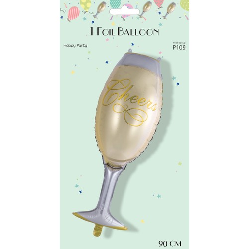 Folieb champ glas 90cm Happy Party