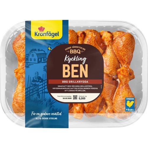 Kycklingben Färska Kryddmarinerade ca 1,8kg Kronfågel