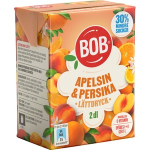 Lättdryck Apelsin & persika Koncentrat 2dl BOB