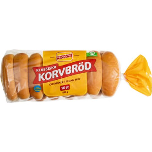 Korvbröd 16-p 432g Korvbrödsbagarn