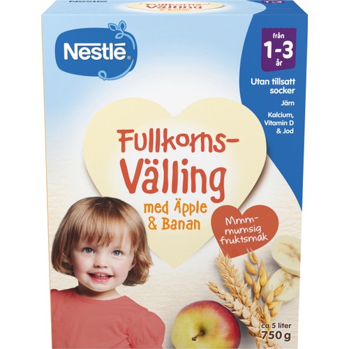 Välling Fullkorn Äpple & banan 1år 5l Nestle