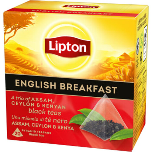 Te Svart English Breakfast Pyramid 20p Lipton