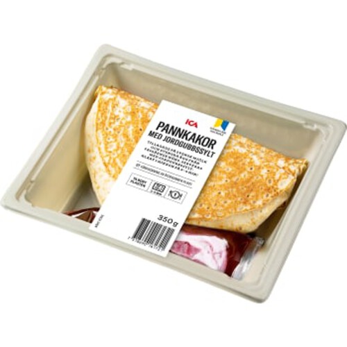 Pannkakor med jordgubbssylt 350g ICA