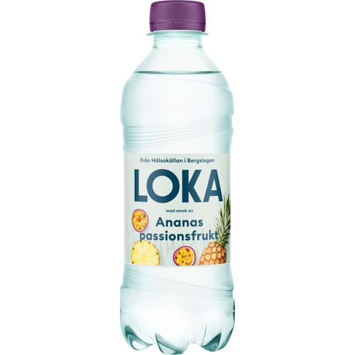 Kolsyrat Vatten Ananas Passionsfrukt 33cl Loka