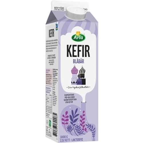 Kefir Blåbär Laktosfri 1000g Arla