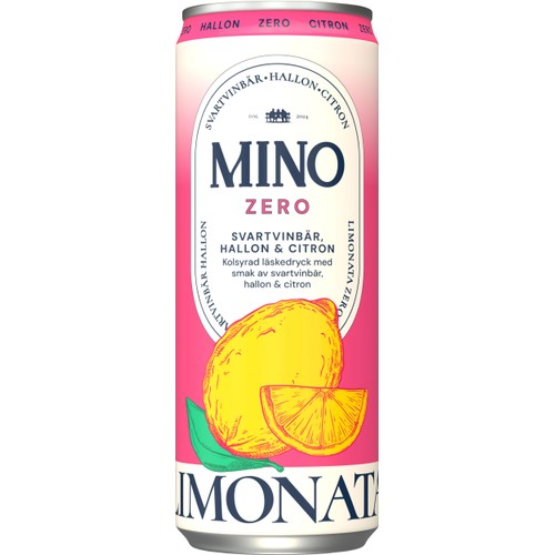 Läsk Zero Hallon Svartvinbär 33cl Mino