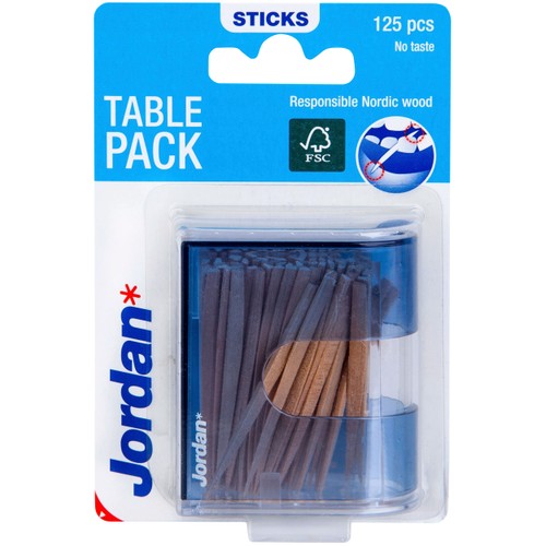 Dental sticks Bordsförpackning 125-p Jordan