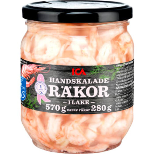 Räkor handskalade i lake 280g ICA