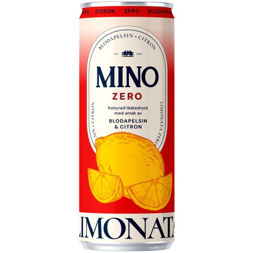 Läsk Blodapelsin Citron Zero 33cl Mino