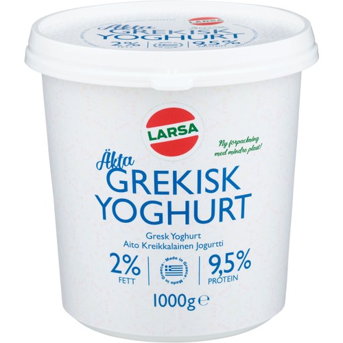Grekisk Yoghurt 2% 1l Larsa Foods