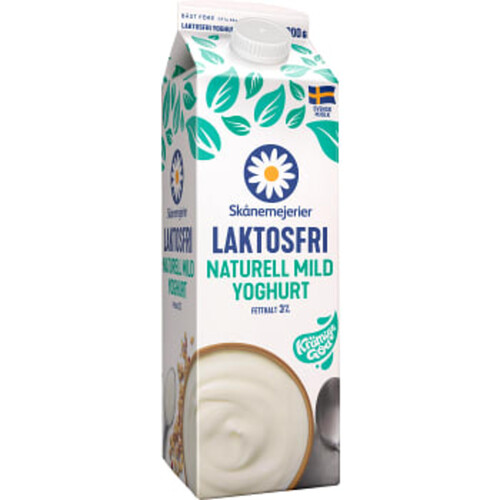 Yoghurt Mild Naturell Laktosfri 3% 1l Skånemejerier