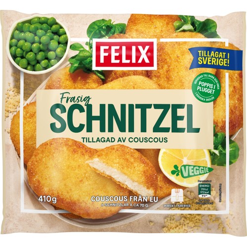 Växtbaserad frasig schnitzel 410g Felix
