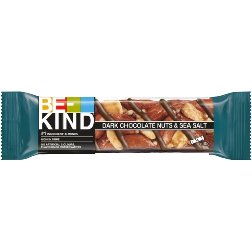 Nötbar Dark Chocolate Nuts & Sea Salt 1-p 40g BE-Kind