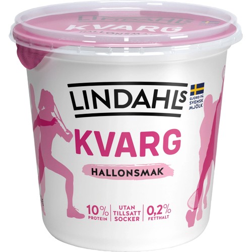 Kvarg Hallonsmak 0,2% 900g Lindahls