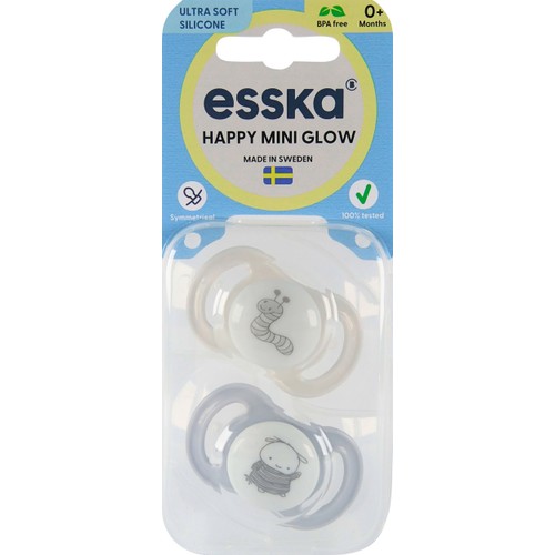 Napp Happy Mini Glow Silikon 2-p 0m+ Esska