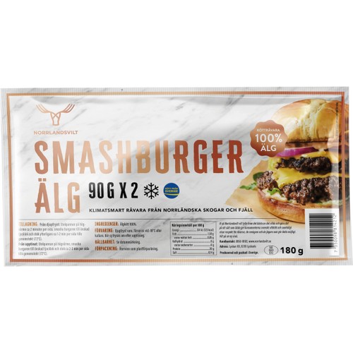 Smashburgare älg 180g Norrlandsvilt