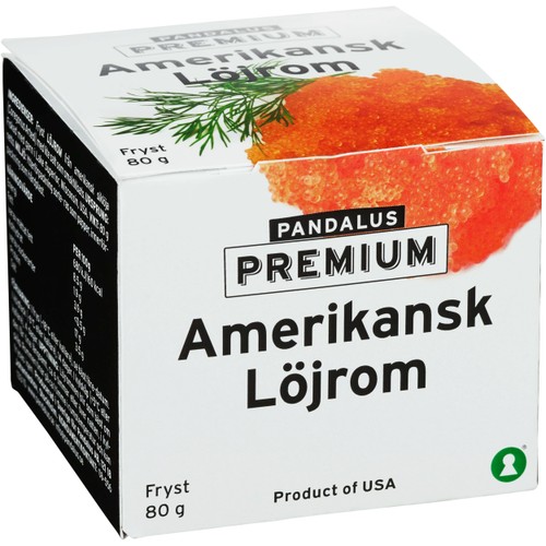 Amerikansk löjrom Fryst 80g Pandalus