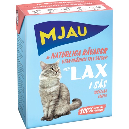 Kattmat Lax i sås 370g Mjau