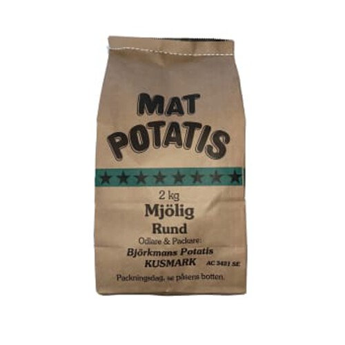 Matpotatis Rund Mjölig 2kg Björkmans